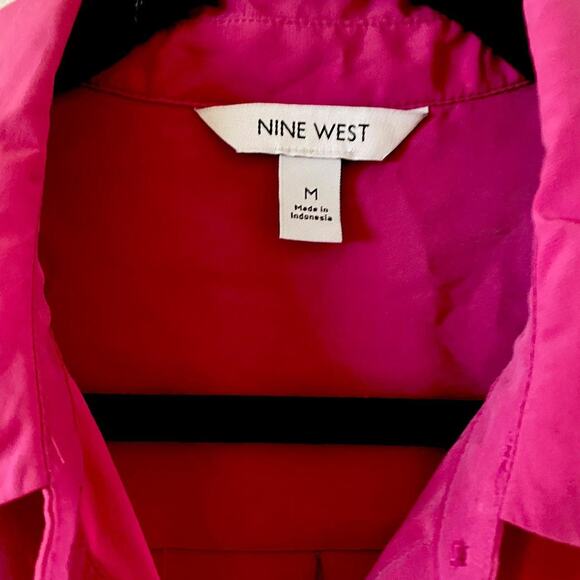 Nine west pink button Shirt. NWOT - Picture 3 of 5